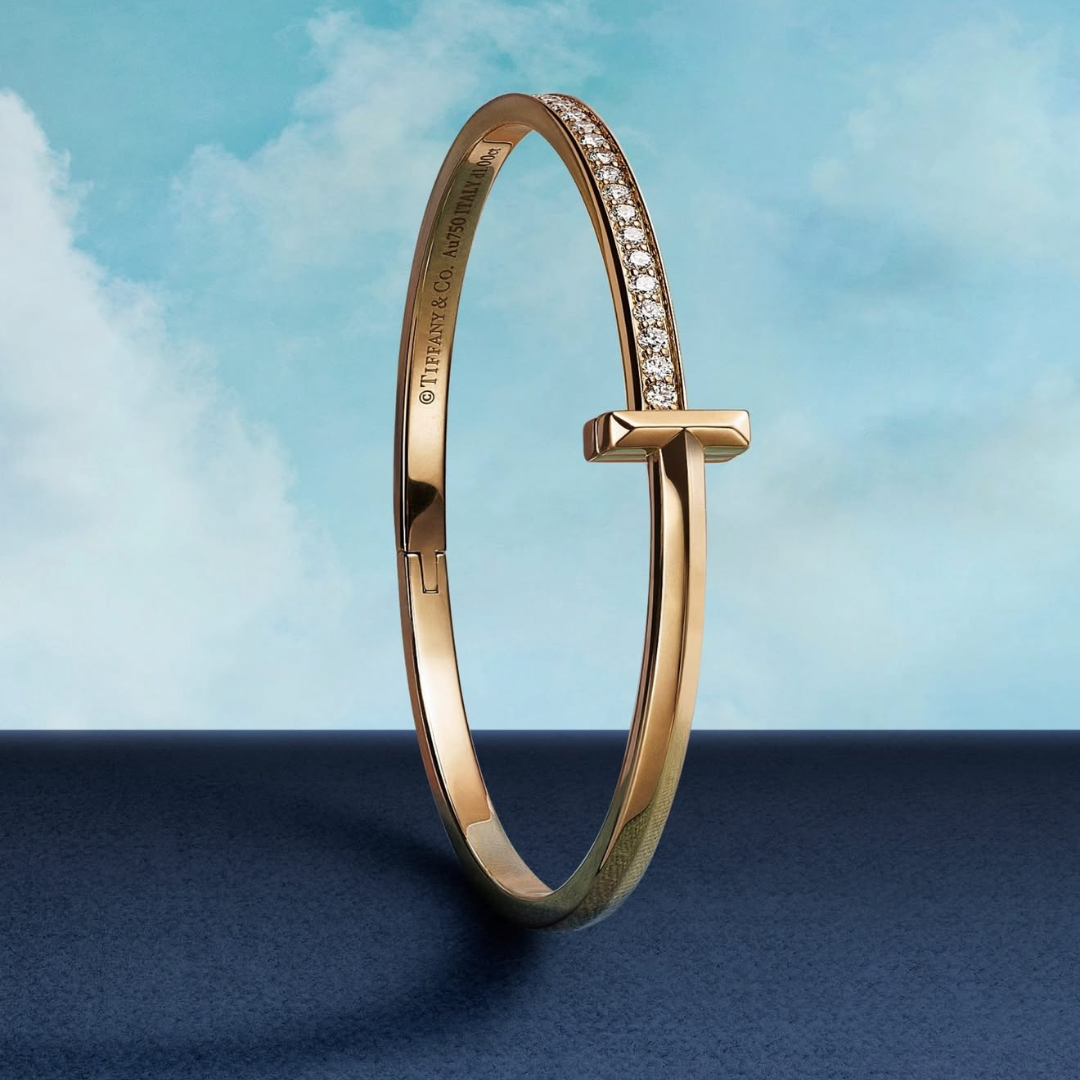 Narrow Diamond Hinged Bangle