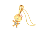 Doll Gold Diamond Pendant
