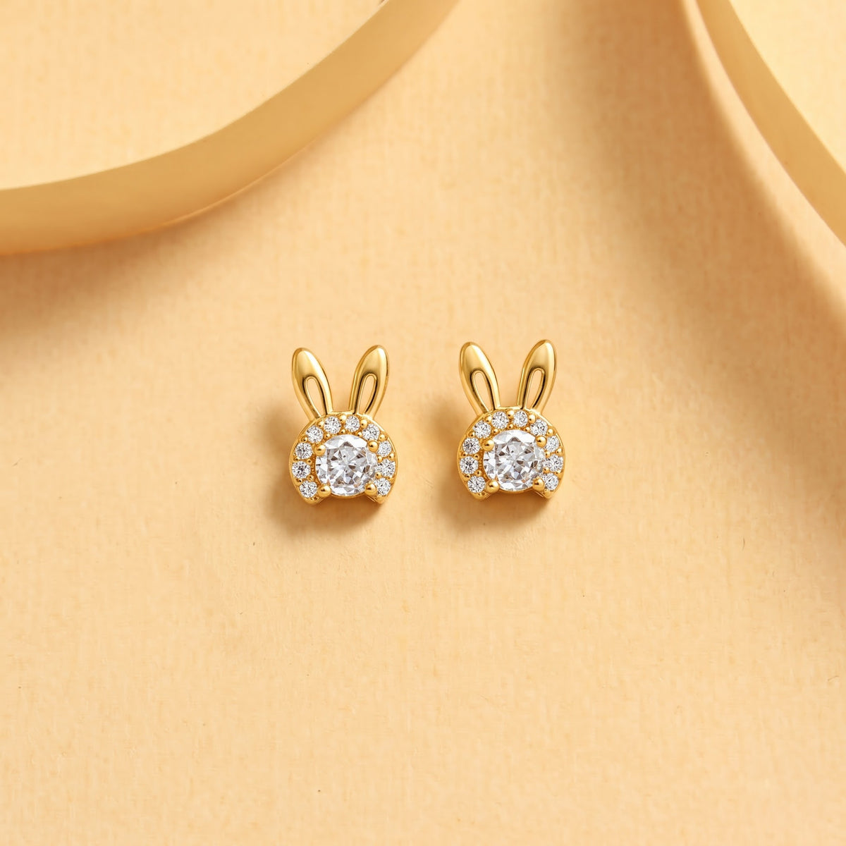 Pavé Crystal Bunny Stud Earring