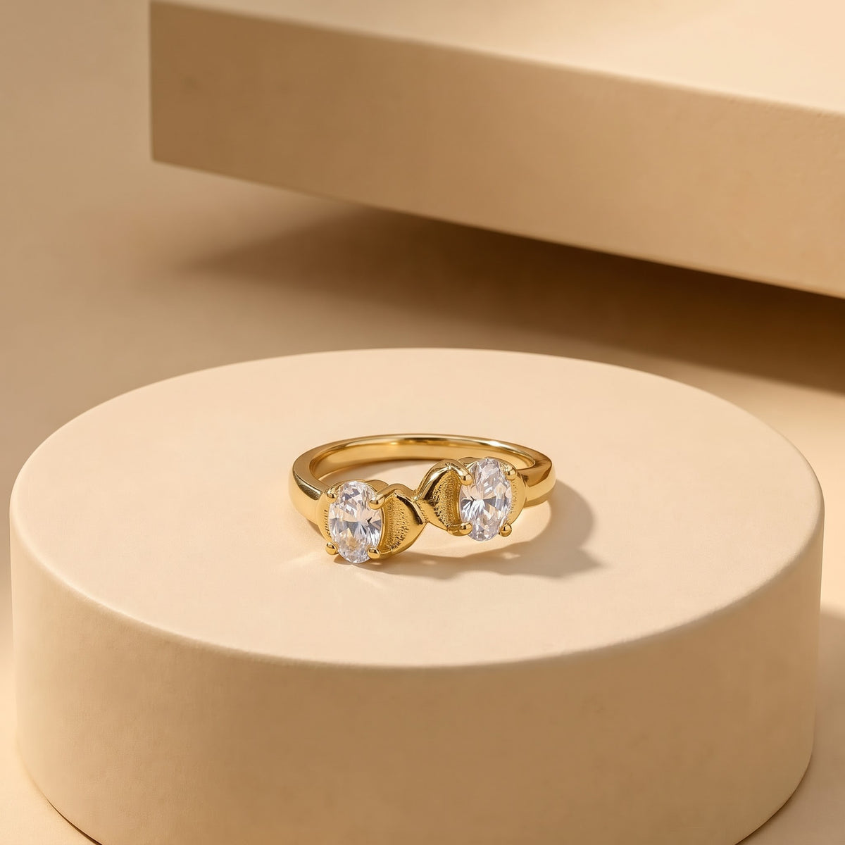 Two-Stone Oval Bypass Ring