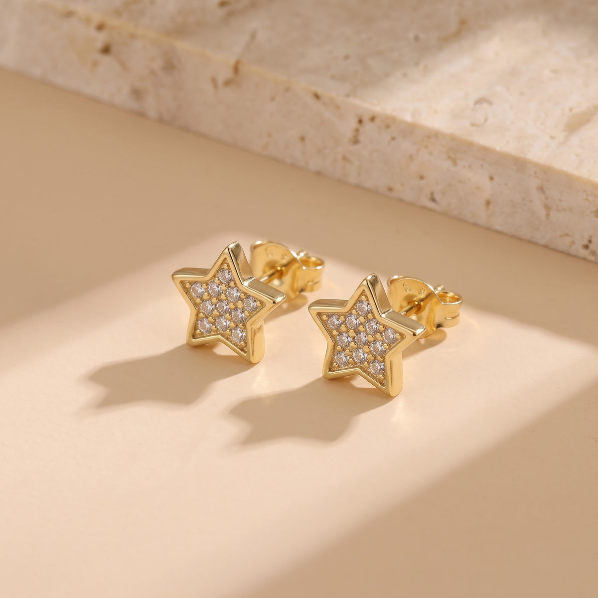 Pavé Star Stud Earring
