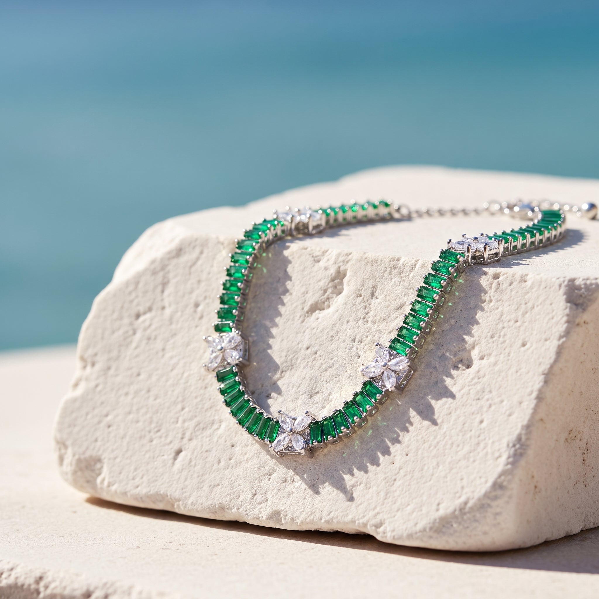 Green Aura floral Bracelet