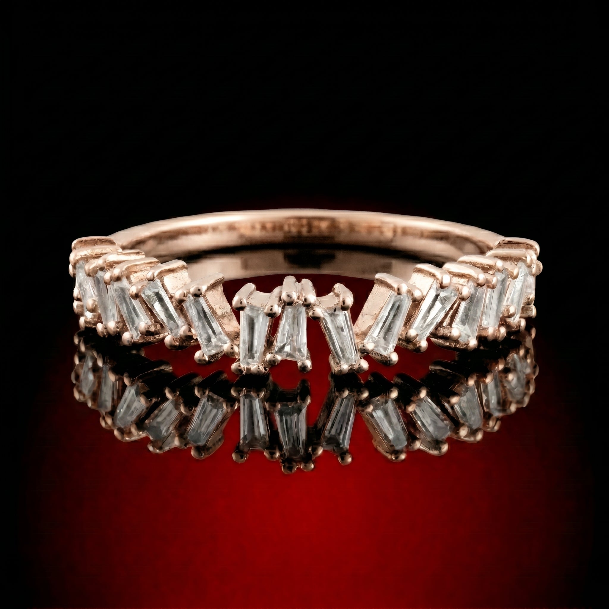 Baguette Diamond Zig-Zag Band