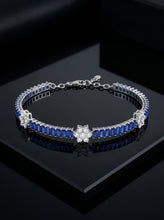 Blue Floral Line Bracelet