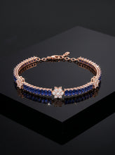 Blue Floral Line Bracelet