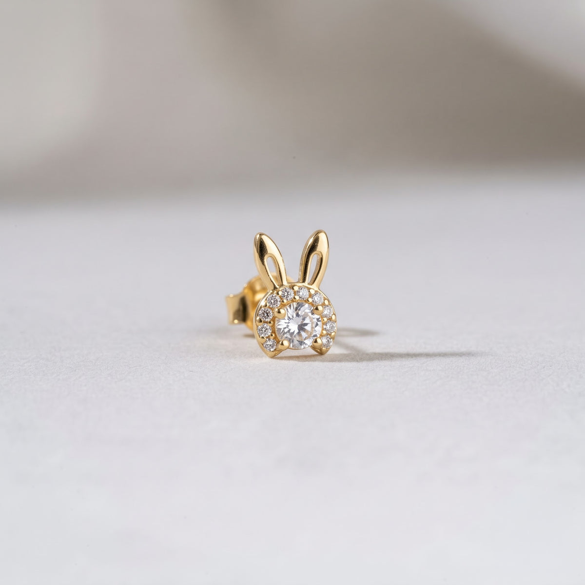 Pavé Crystal Bunny Stud Earring