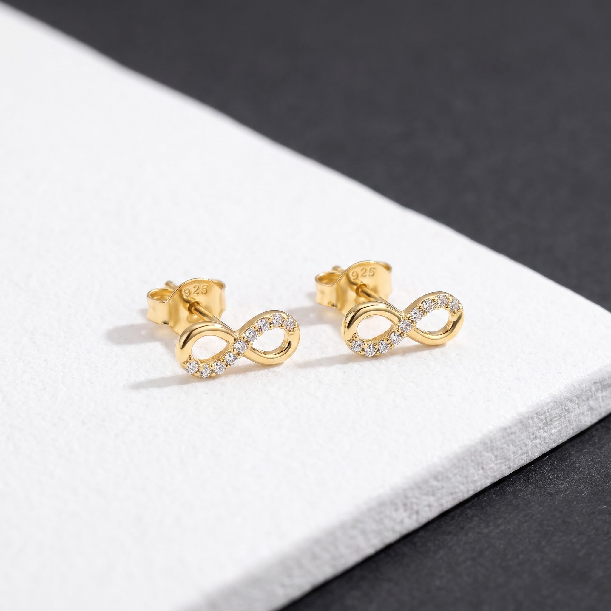 Infinity Diamond Stud Earrings