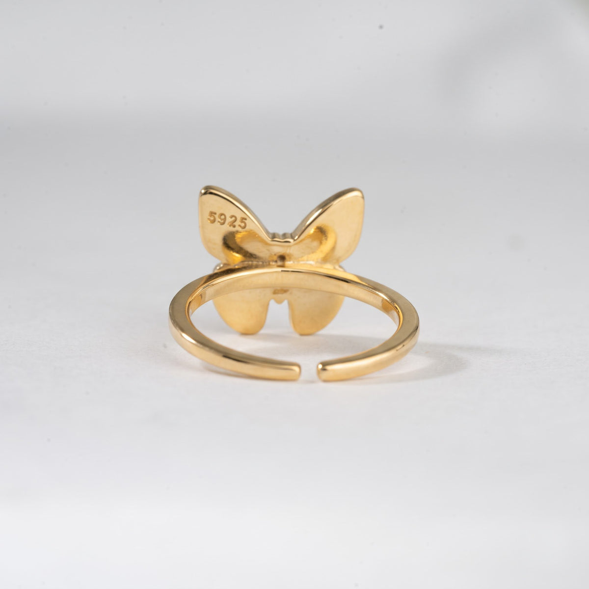 Green and Yellow Enamel Butterfly Ring