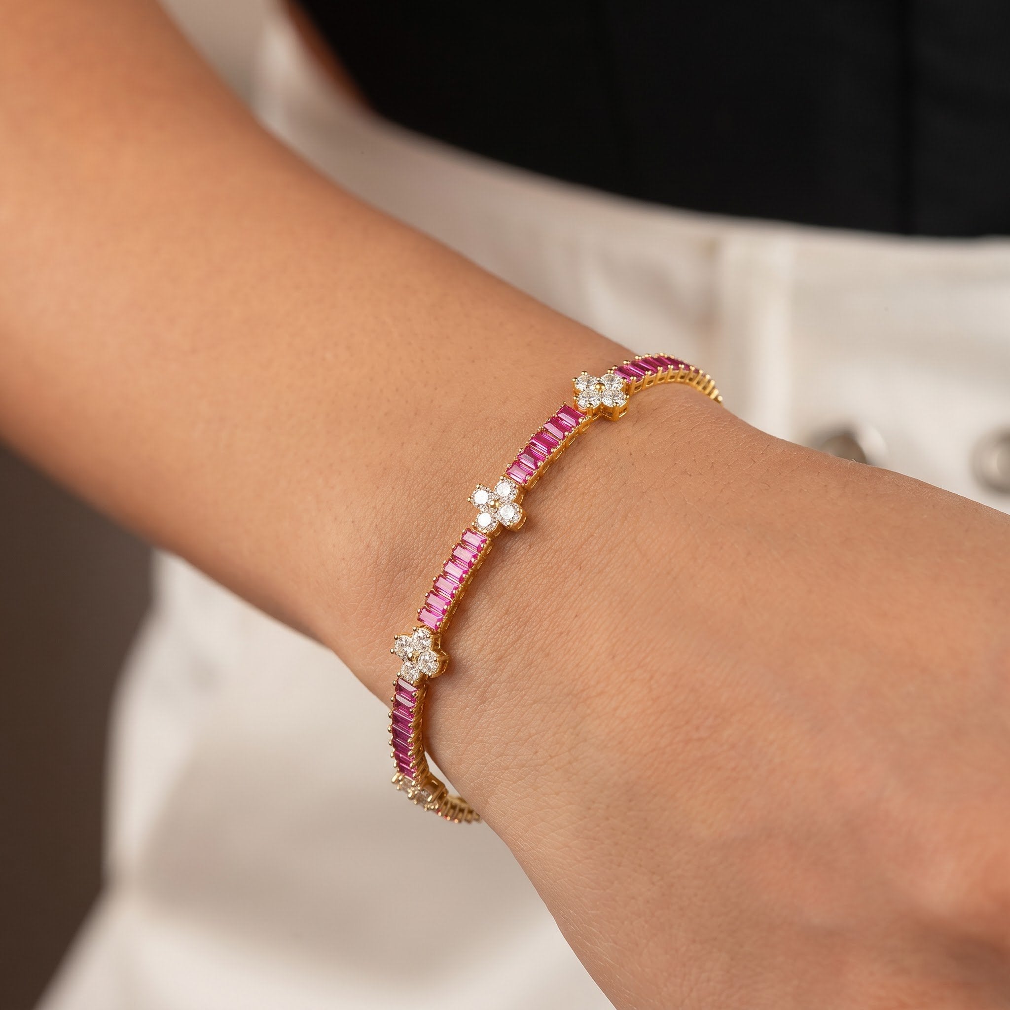 Ruby Flora Bracelet