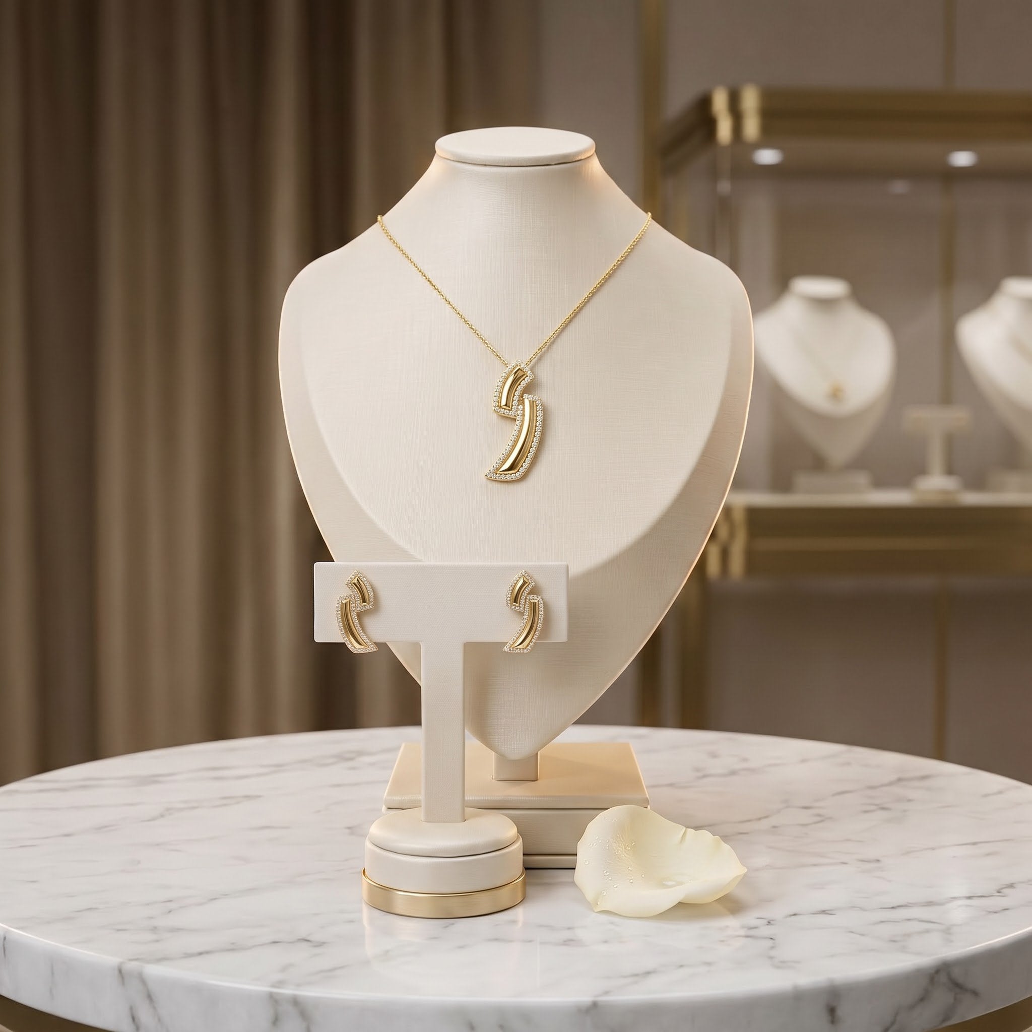 Gold Sculpted Ribbon Set