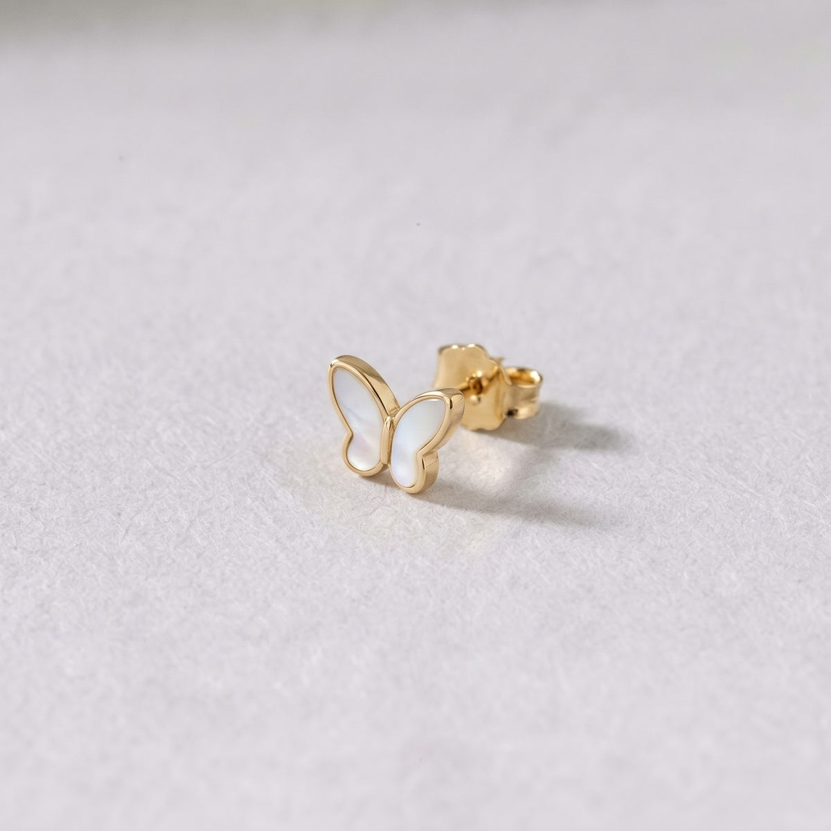 Mother-of-Pearl Butterfly Stud Earring