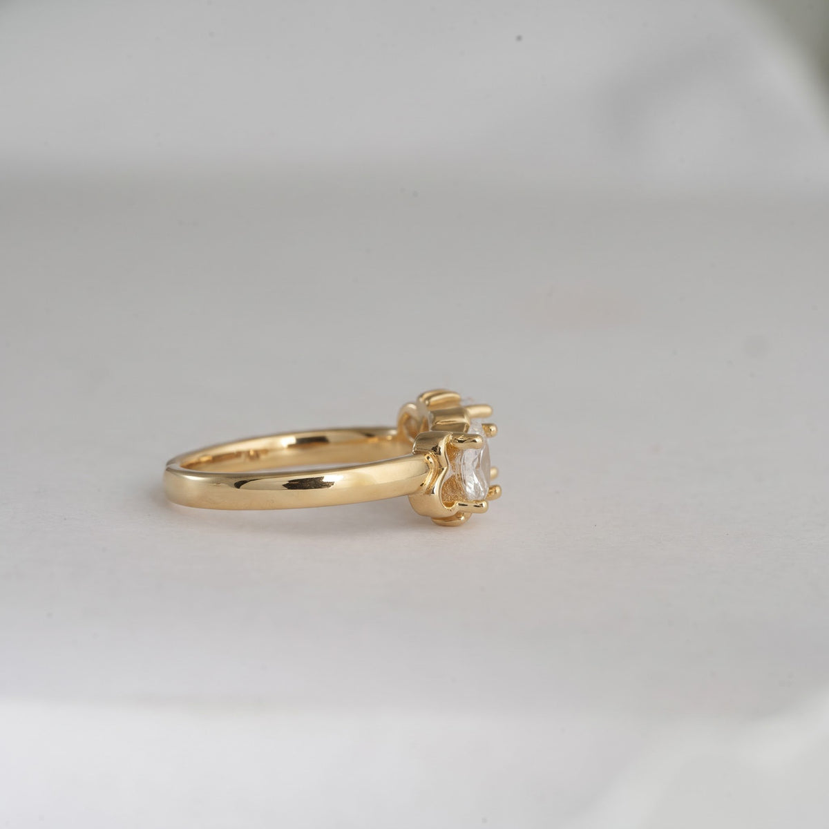 Two-Stone Oval Double Butterfly Ring
