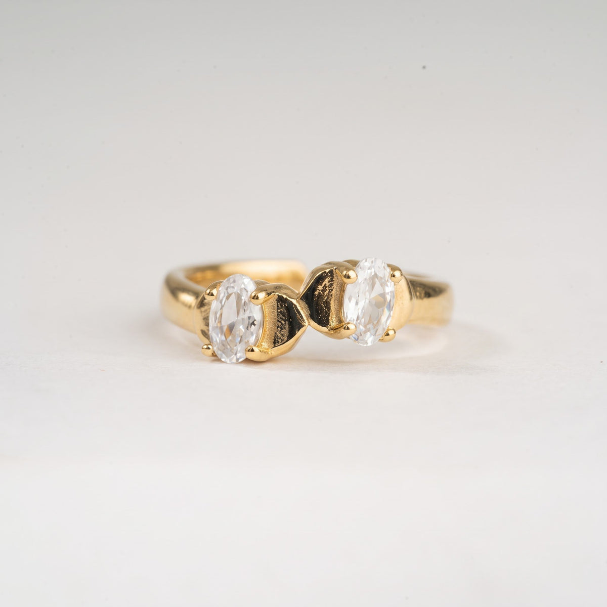 Two-Stone Oval Bypass Ring