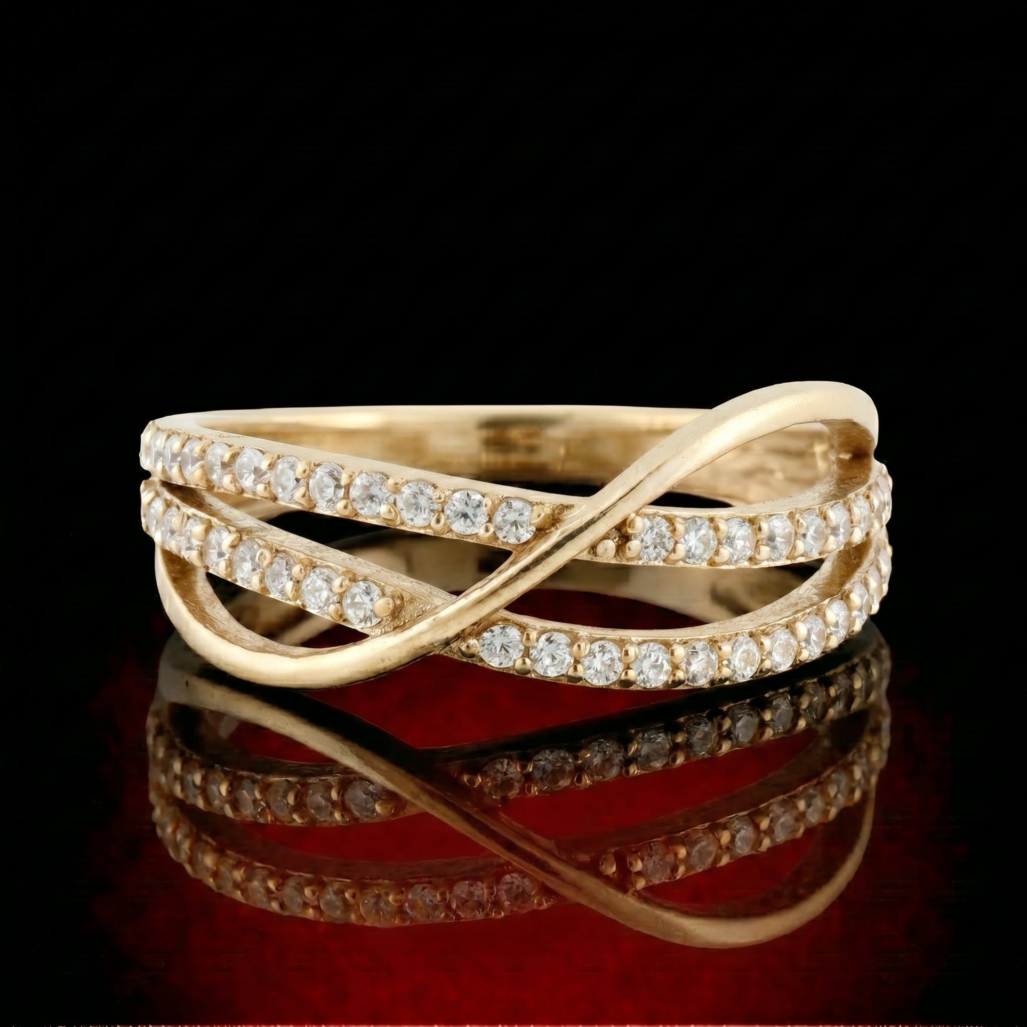 Criss-Cross Pave Band