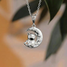 Teddy Bear on Moon Pendant