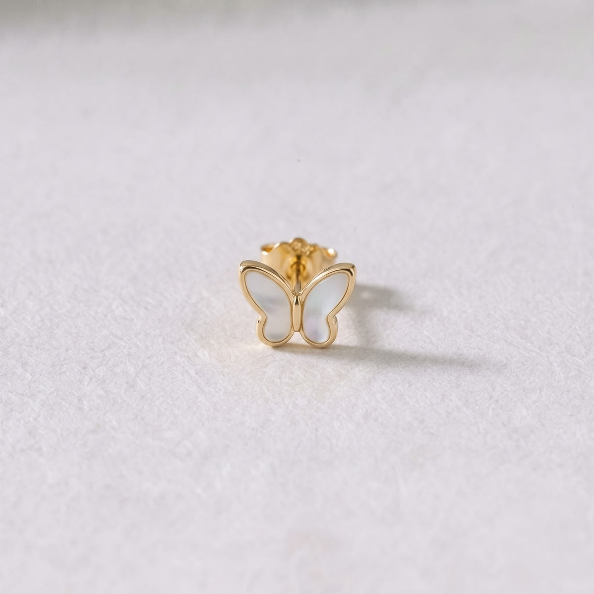 Mother-of-Pearl Butterfly Stud Earring