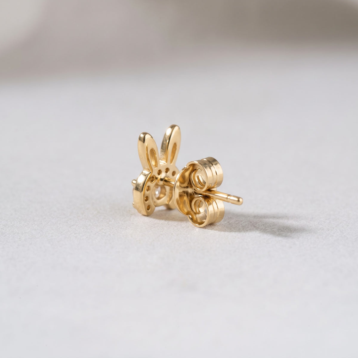 Pavé Crystal Bunny Stud Earring