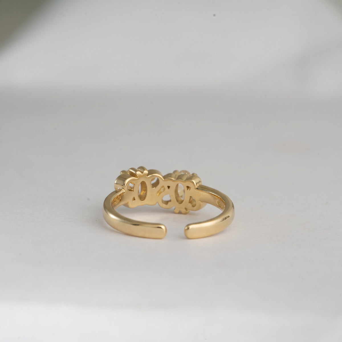 Two-Stone Oval Double Butterfly Ring
