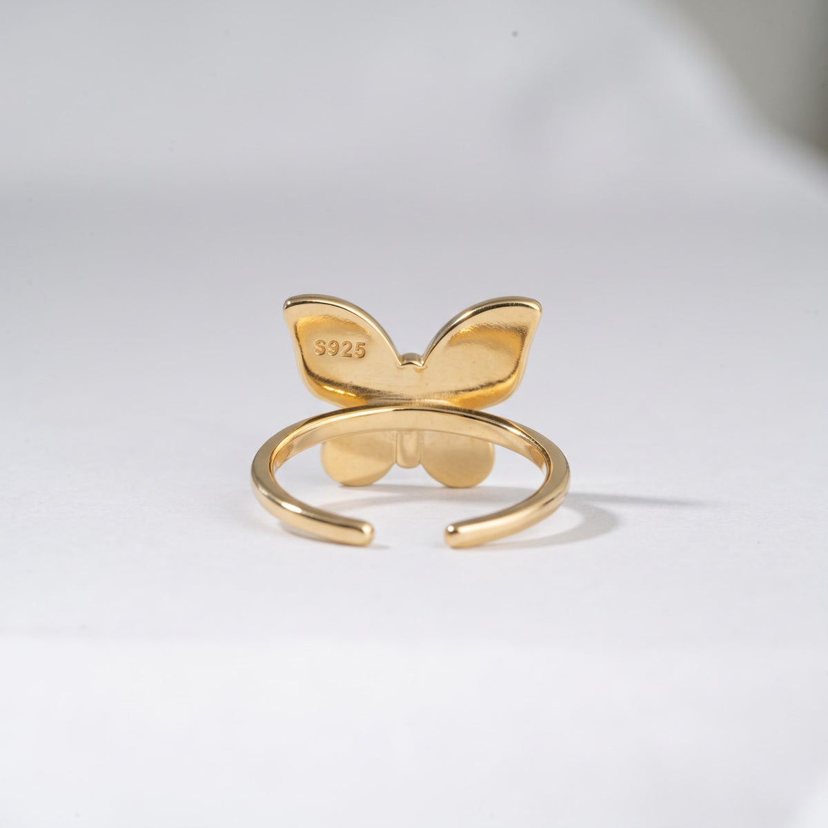 Blue and Green Enamel Butterfly Ring
