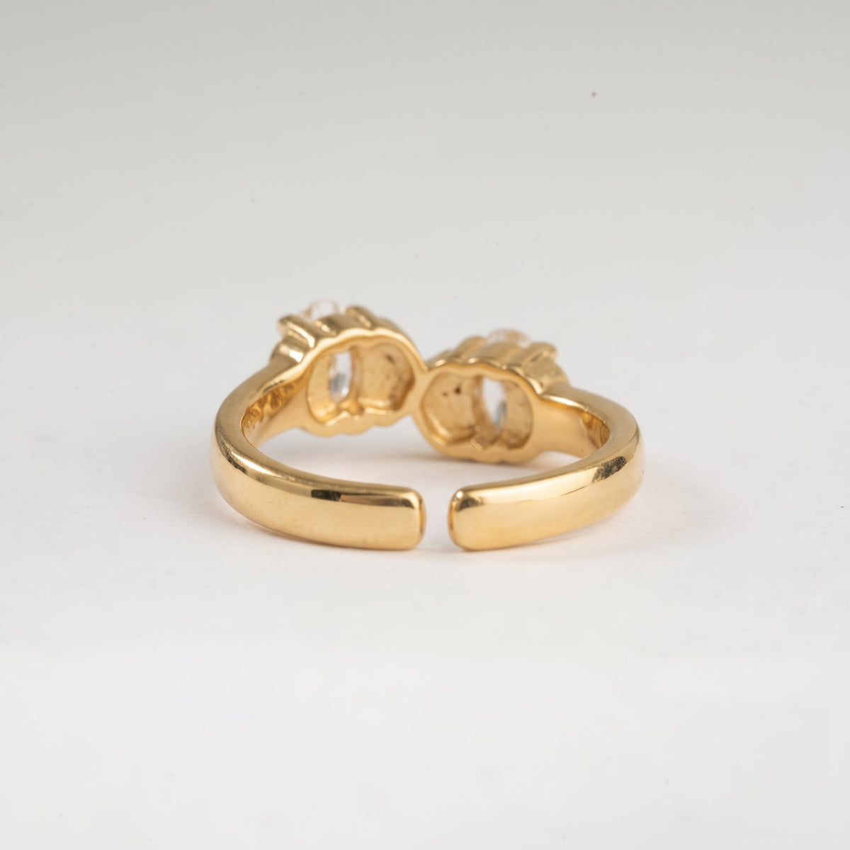 Two-Stone Oval Bypass Ring