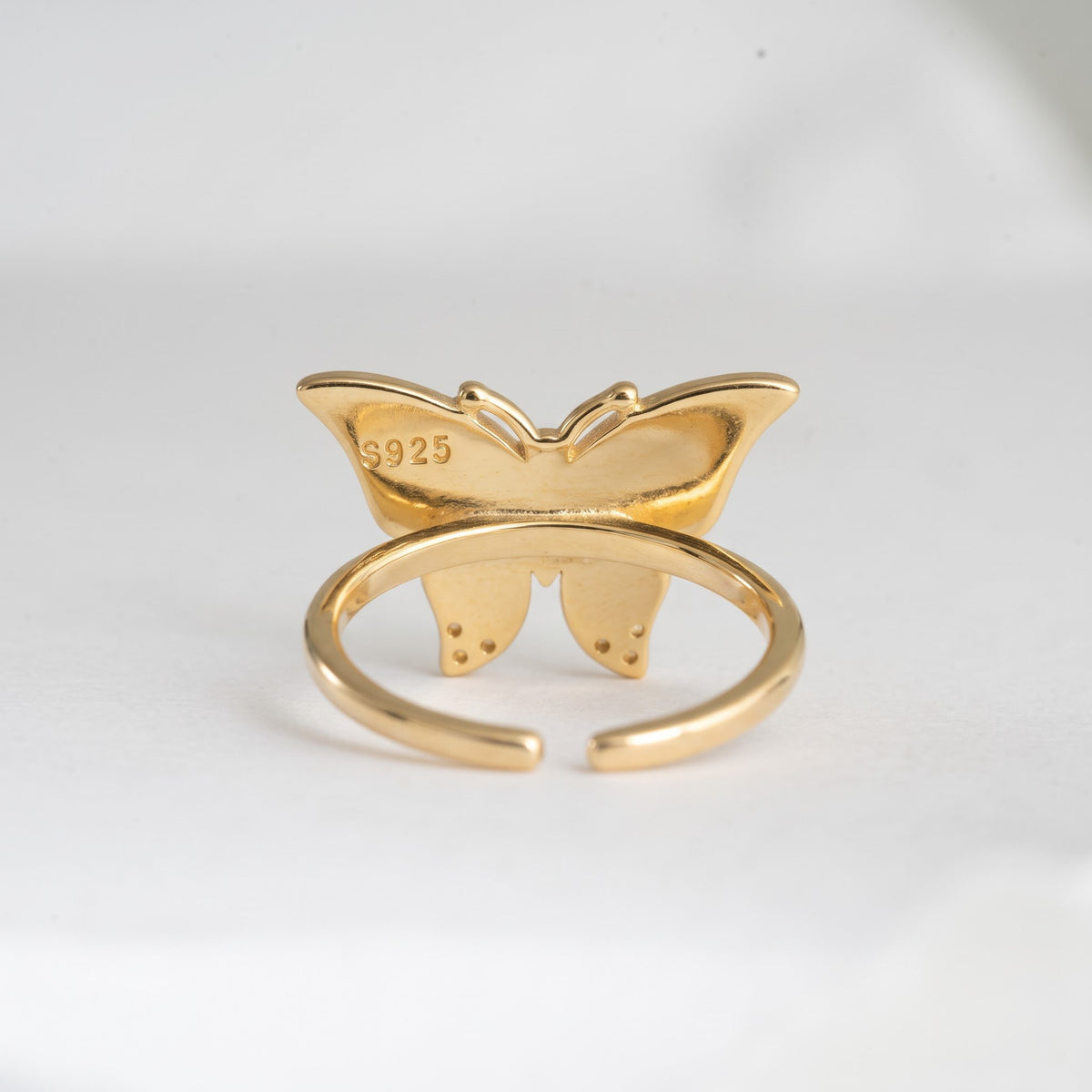 Purple Enamel Butterfly Ring