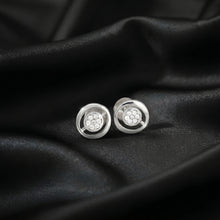 Round Cluster Open Circle Stud Earrings