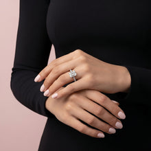 Emerald-Cut Pave Solitaire