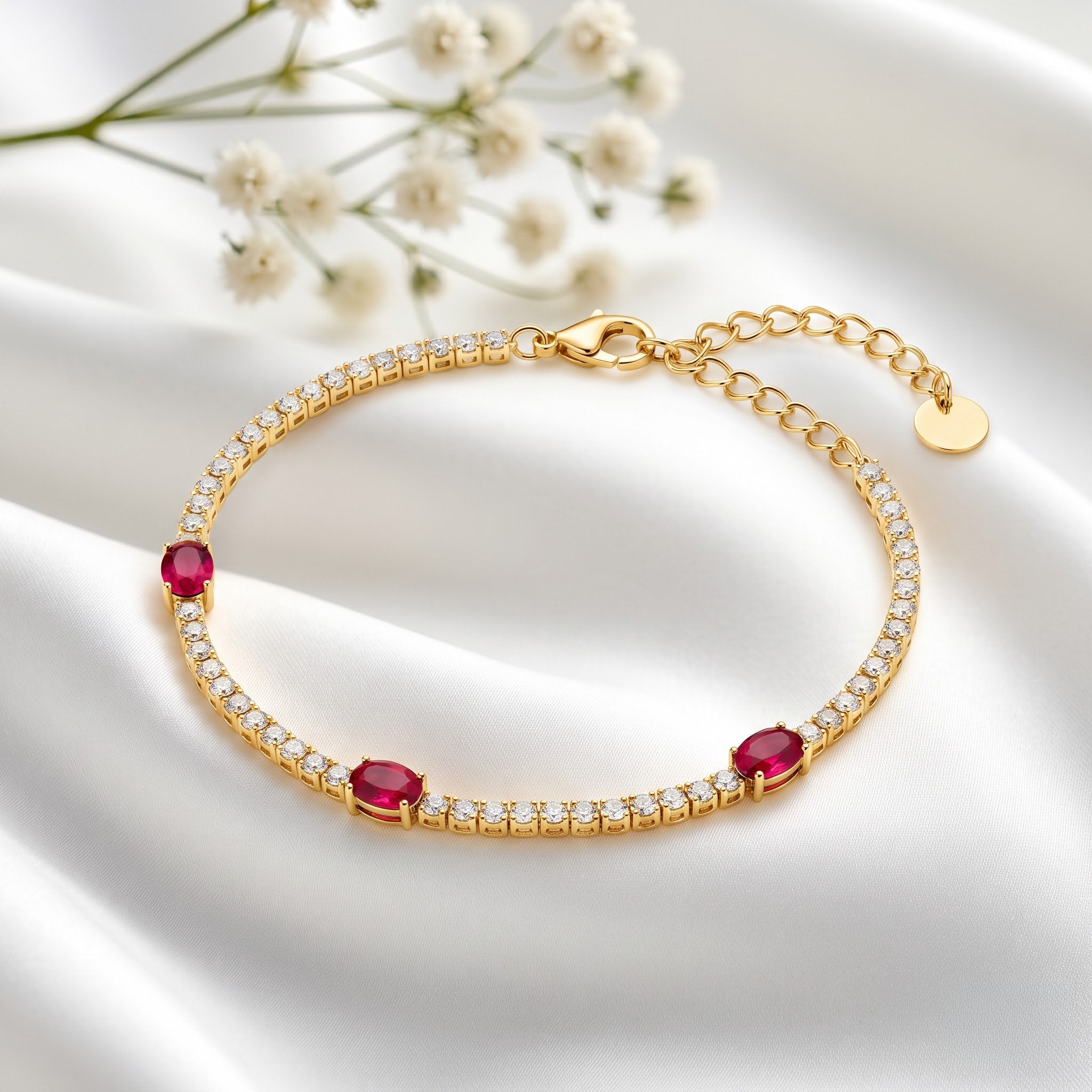 Ruby Trio Bracelet