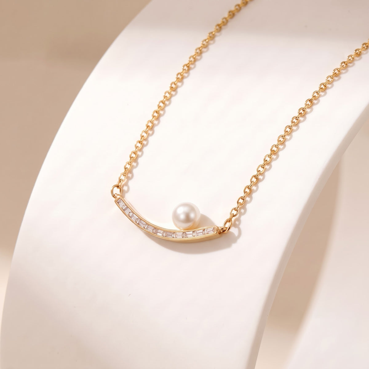 Pearl Arc Necklace