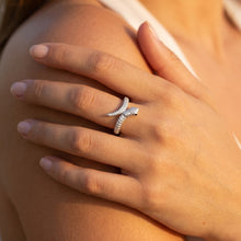 Diamond Snake Bypass Ring