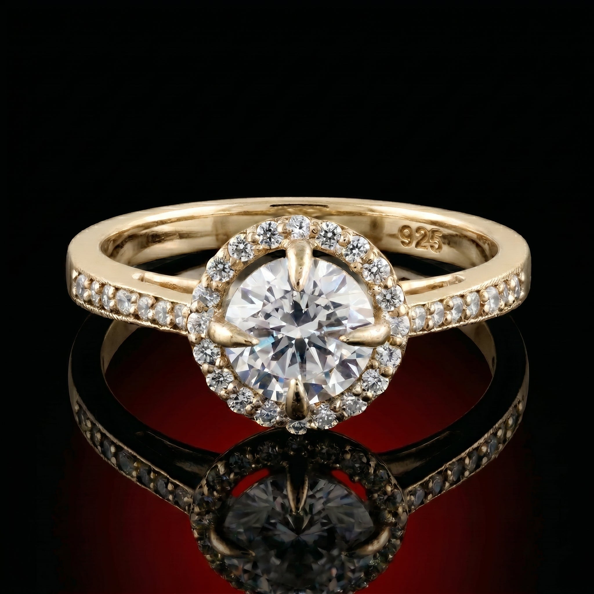 Round Floating Halo Ring