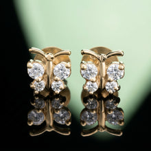 Silver Butterfly Stud Earrings