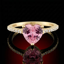 Heart Pink Pave Ring