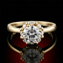 Round Scalloped Halo Ring