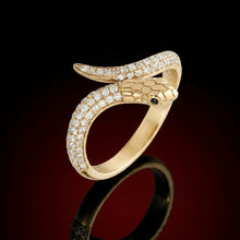 Diamond Snake Bypass Ring