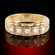 Five-Stone Round Diamond Filigree Band