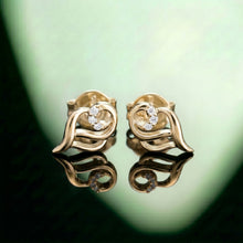 Angel Wing Swirl Stud Earrings