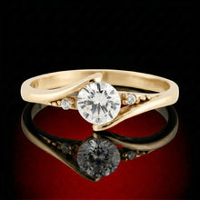 Round Brilliant Bypass Solitaire Ring