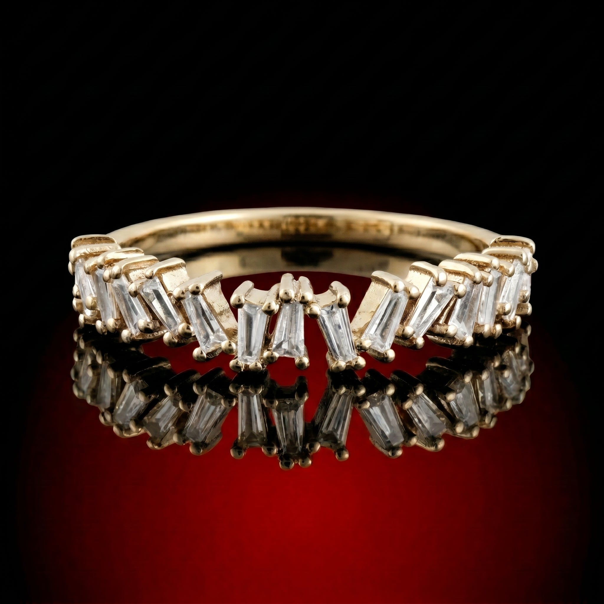 Baguette Diamond Zig-Zag Band