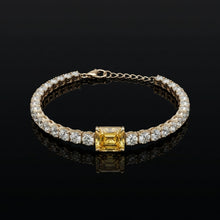 Golden Emerald Cut Bracelet