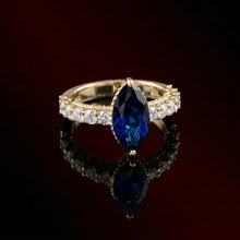 Marquise Sapphire Bypass Ring