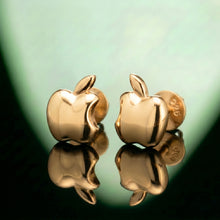 Silver Apple Stud Earrings