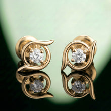 Solitaire Whirlwind Stud Earrings