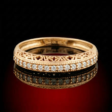 Pave Diamond Filigree Band