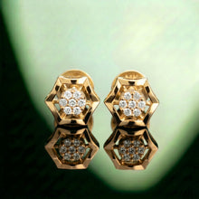 Hexagon Cluster Stud Earrings