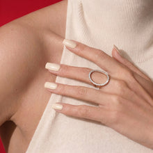 Geometric Pave Multi-Loop Ring Pack of 3