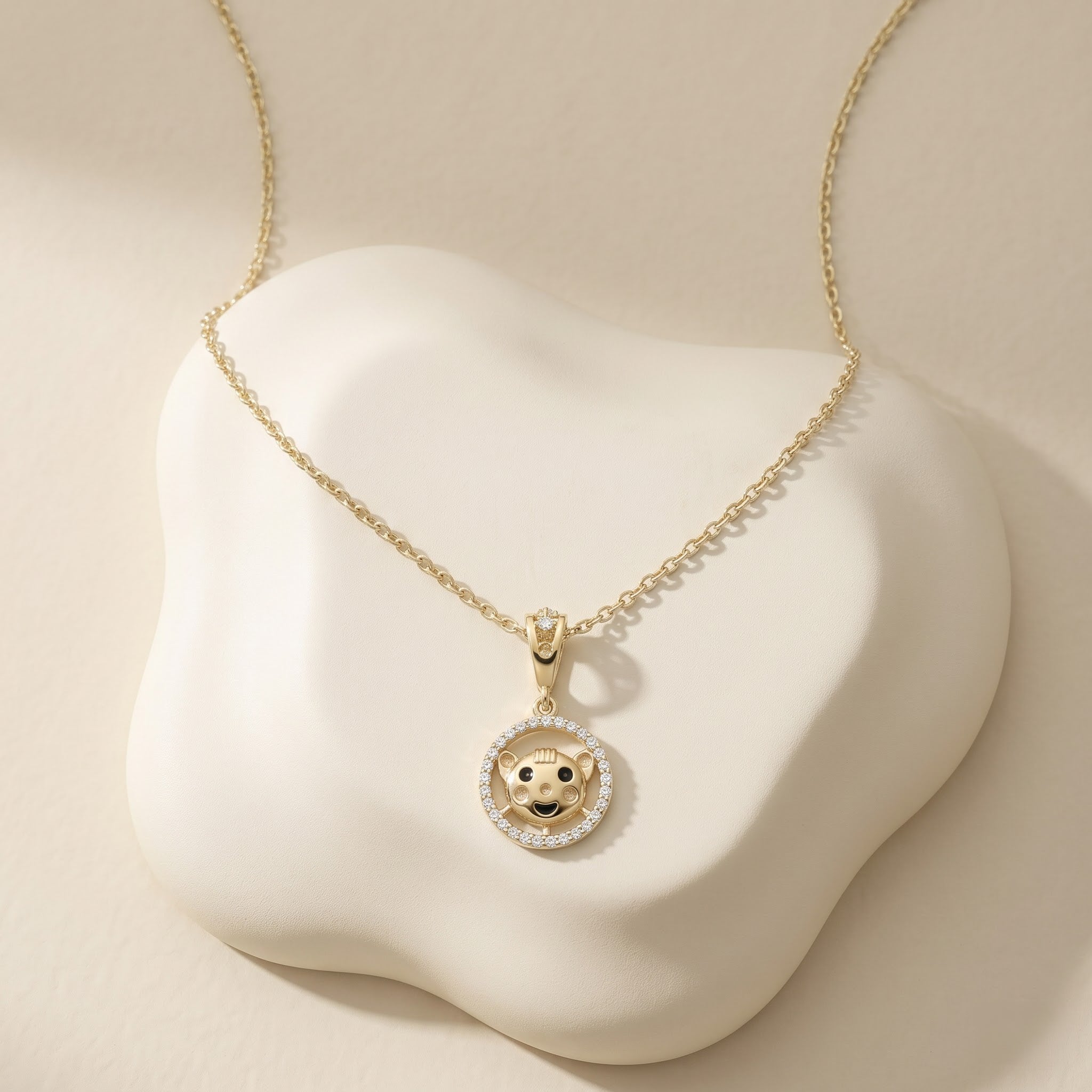 Cartoon Pig Pendant with Chain