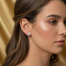 Hexagon Cluster Stud Earrings
