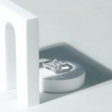 Round Rhombus Halo Ring