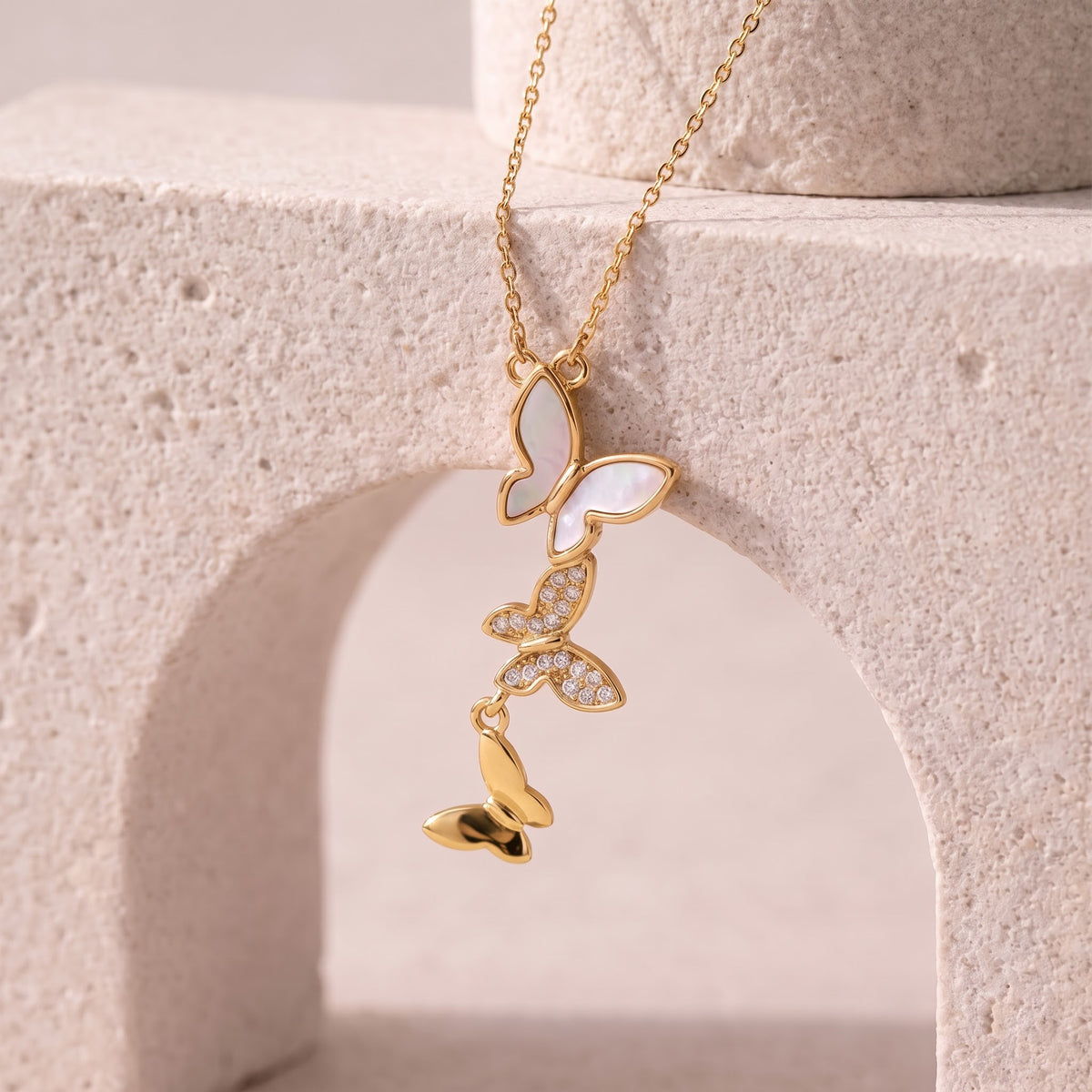 Butterfly Cascade Necklace